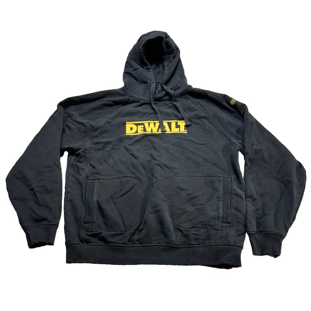 Dewalt Logan Hoodie Sweatshirt Mens Large Back Heavy Duty Pullover Work Wear XL